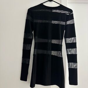 Long sleeve mesh mini dress
